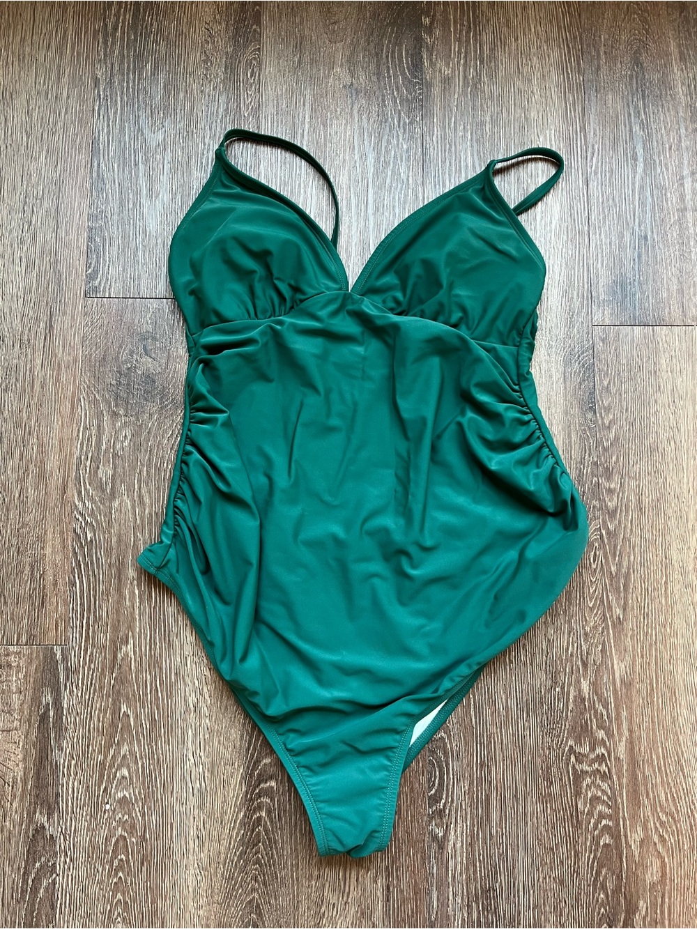 Classic Emerald Green One-Piece Swimsuit (Maternity) Sz L